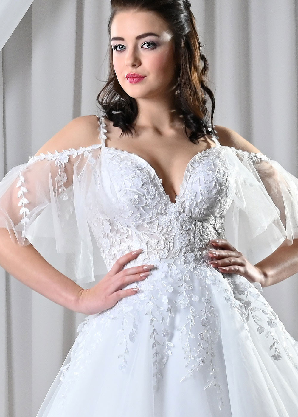 Exkluzívne tylové svadobné šaty Decima