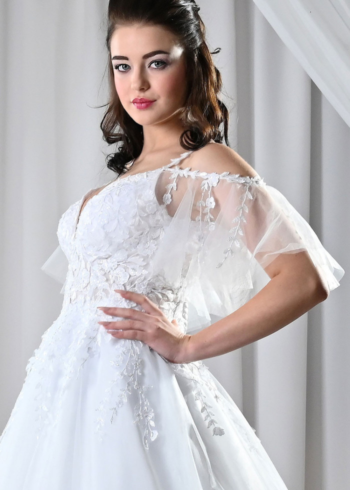 Exkluzívne tylové svadobné šaty Decima