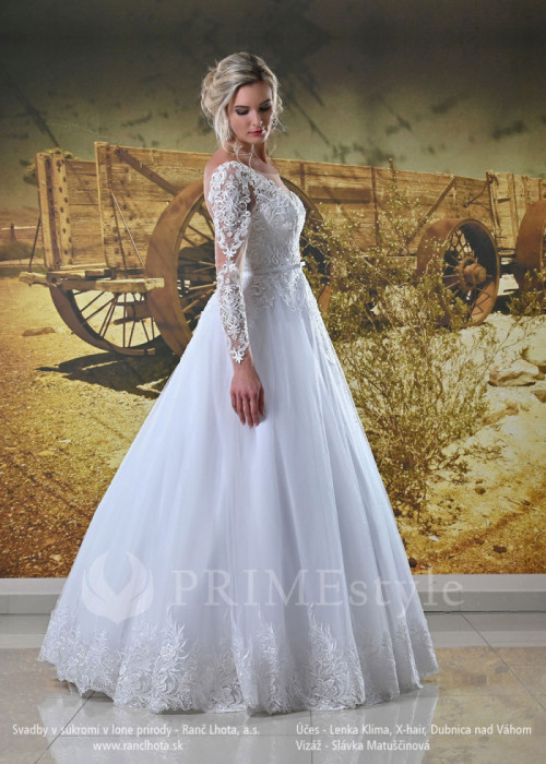 Elegantné čipkované svadobné šaty Darcy 2