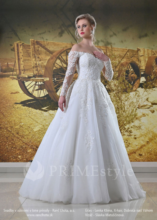 Luxusné čipkované svadobné šaty Dinara 2