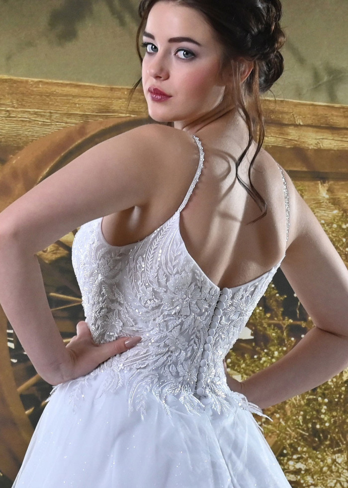 Luxusné svadobné šaty na ramienka Dea