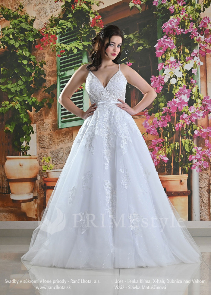 Luxusné svadobné šaty na ramienka Destiny