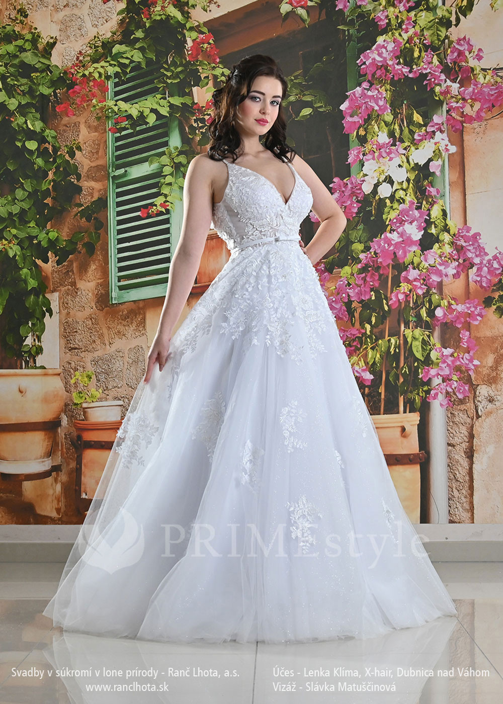 Luxusné svadobné šaty na ramienka...