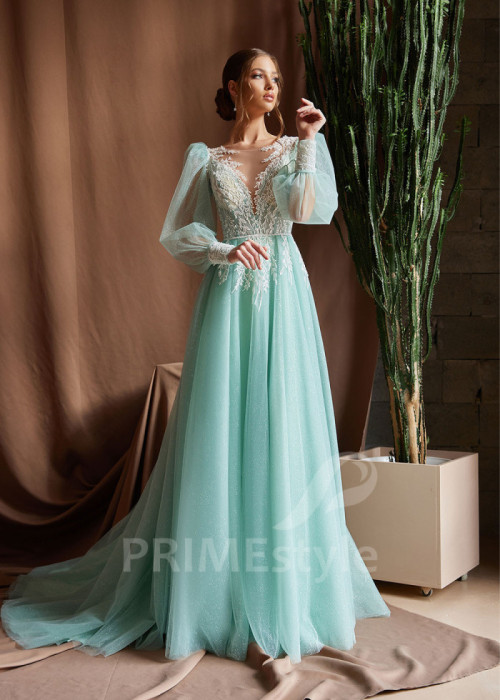 Jednoduché trblietavé svadobné šaty RCS2401