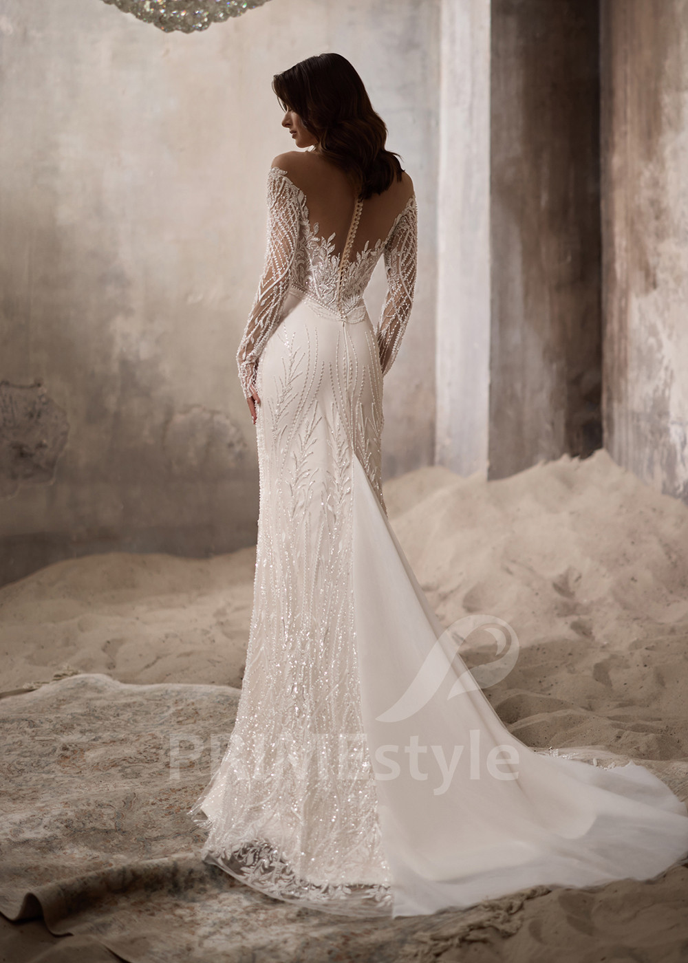 Luxusné svadobné šaty s odopínateľnou...