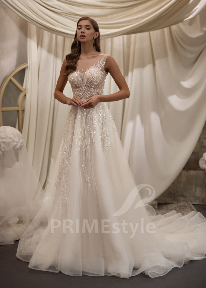 Luxusné čipkované svadobné šaty LC2802