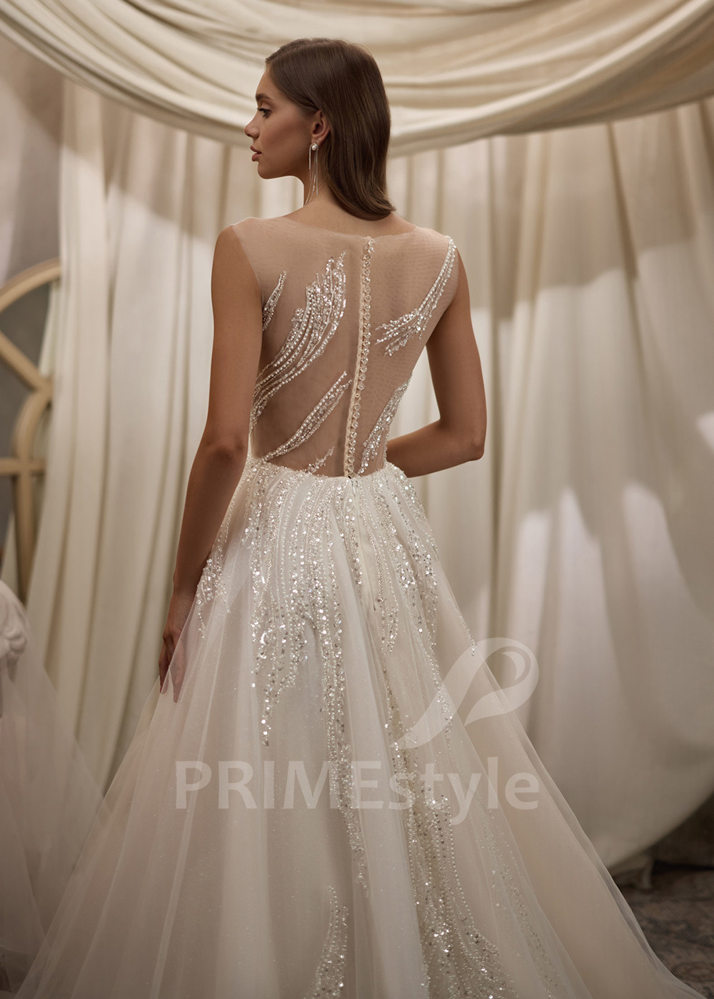 Luxusné čipkované svadobné šaty LC2802