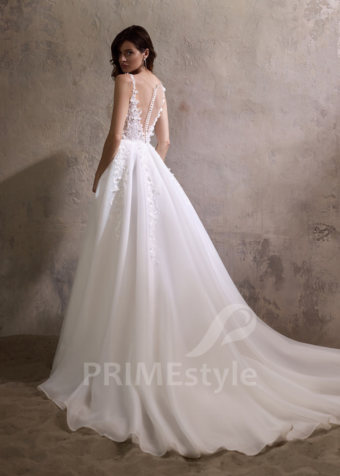 Exkluzívne svadobné šaty s dlhým rukávom LC2809