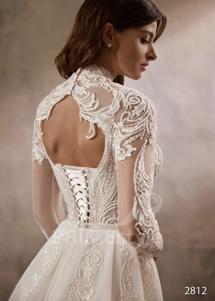 Luxusné Svadobné šaty s odopínateľnou vlečkou LC2812