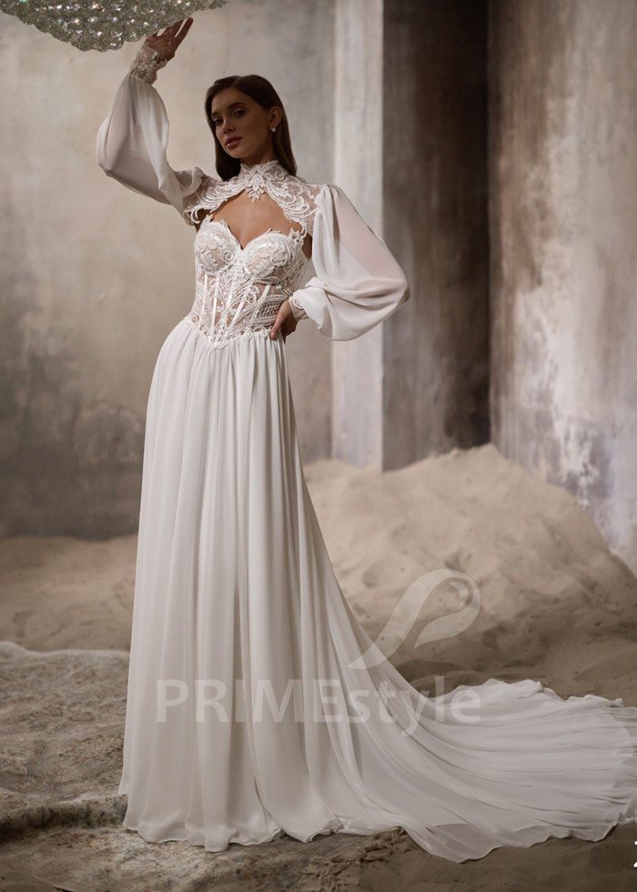 Elegantné svadobné šaty pre staršie nevesty LC2815