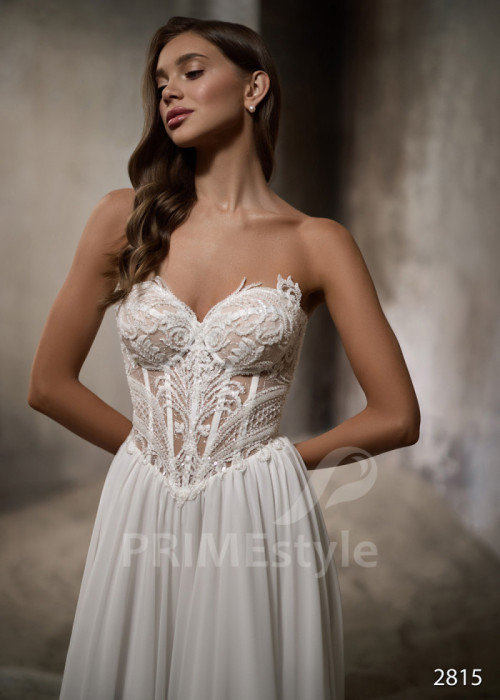 Elegantné svadobné šaty pre staršie nevesty LC2815 2