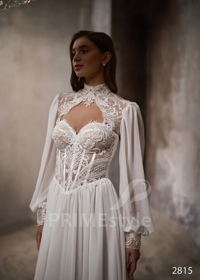 Elegantné svadobné šaty pre staršie nevesty LC2815