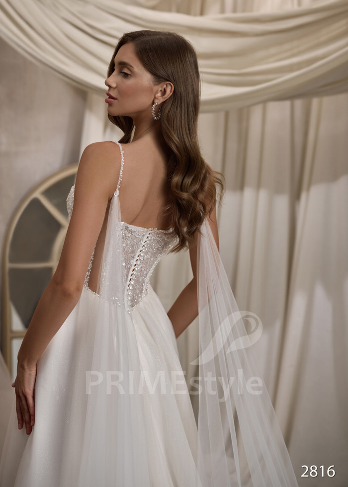 Exkluzívne svadobné šaty na ramienka LC2816