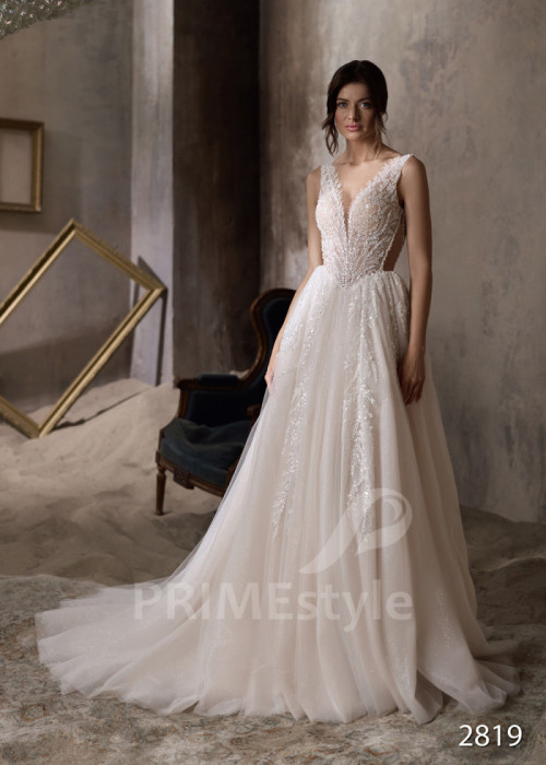 Luxusné čipkované svadobné šaty LC2819