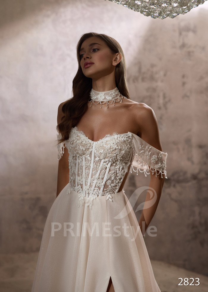 Romantické tylové svadobné šaty LC2823