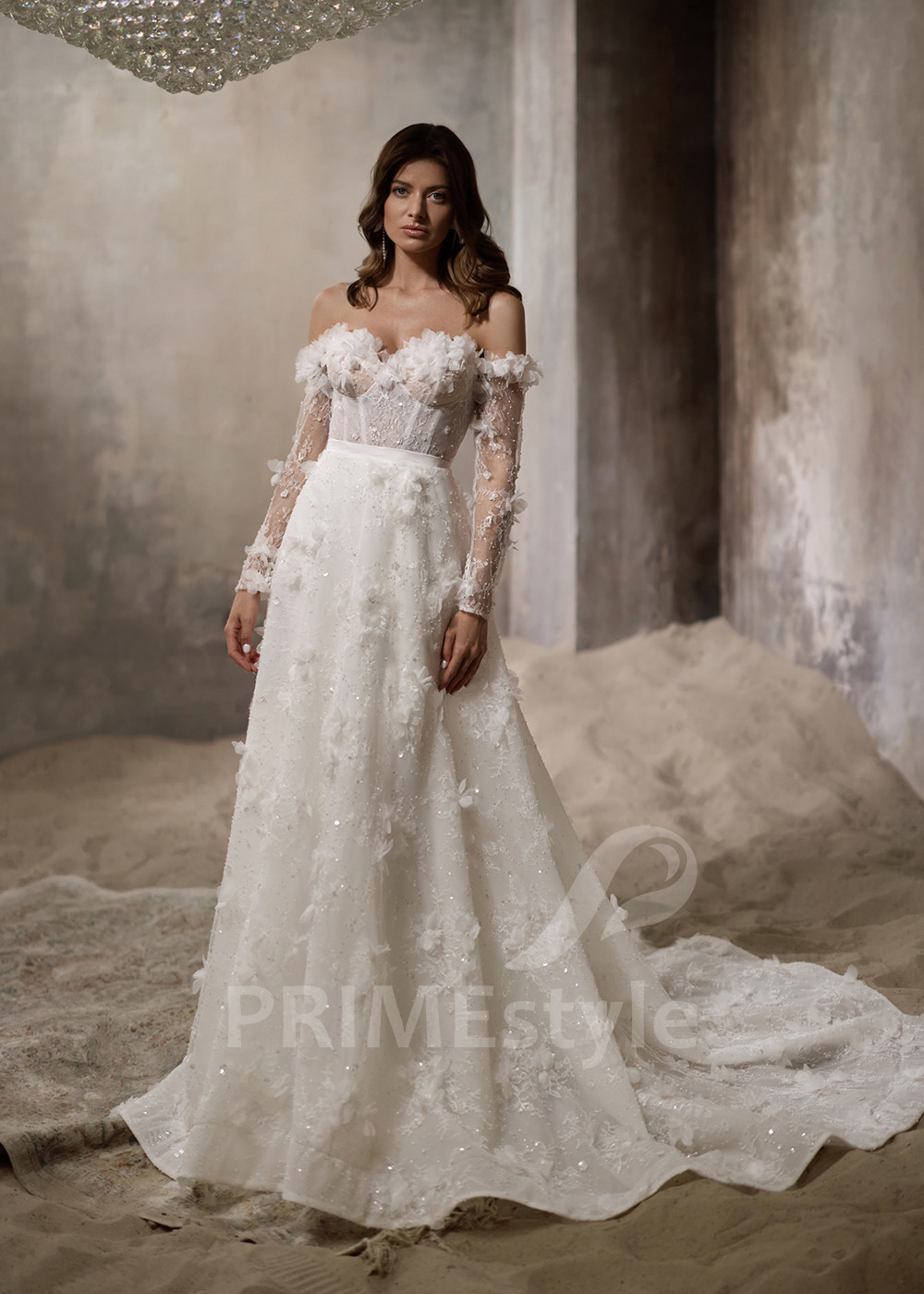 Luxusné celočipkované svadobné šaty LC2825