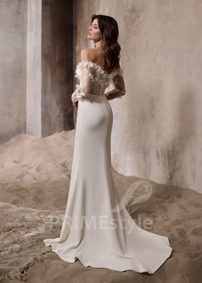 Luxusné celočipkované svadobné šaty LC2825