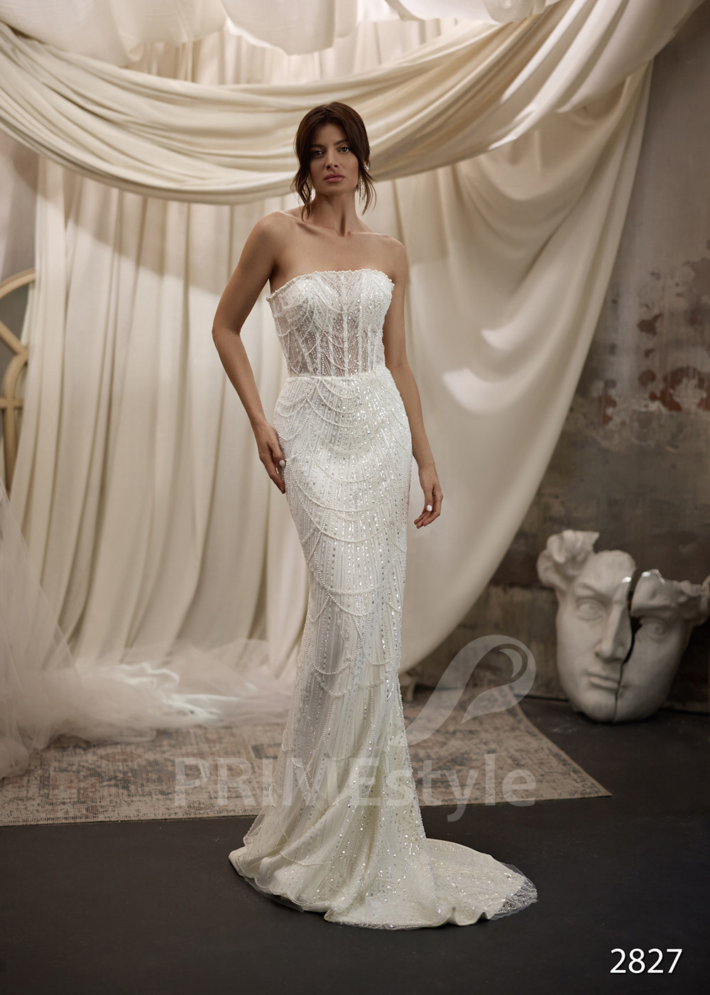 Luxusné svadobné šaty s odopínateľnou...