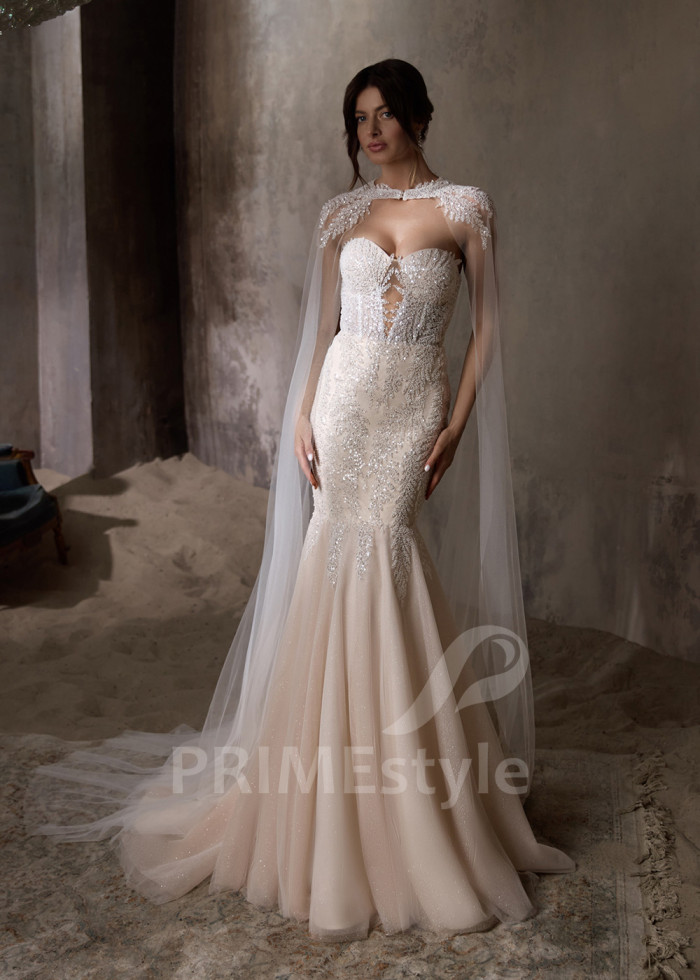 Luxusné svadobné šaty morská panna LC2829