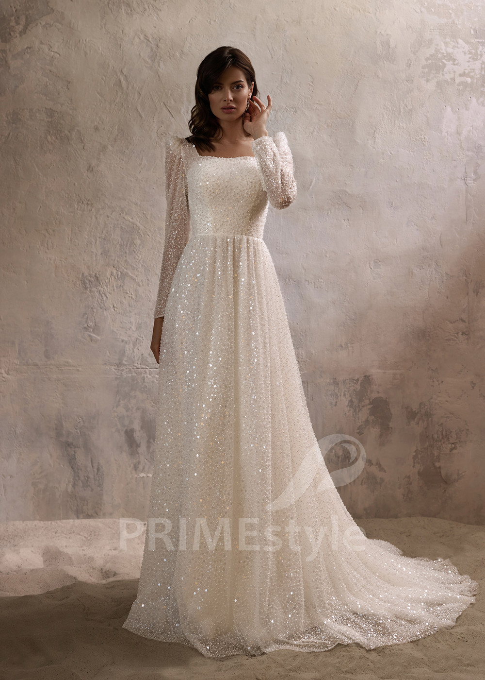 Luxusné trblietavé svadobné šaty LC2830