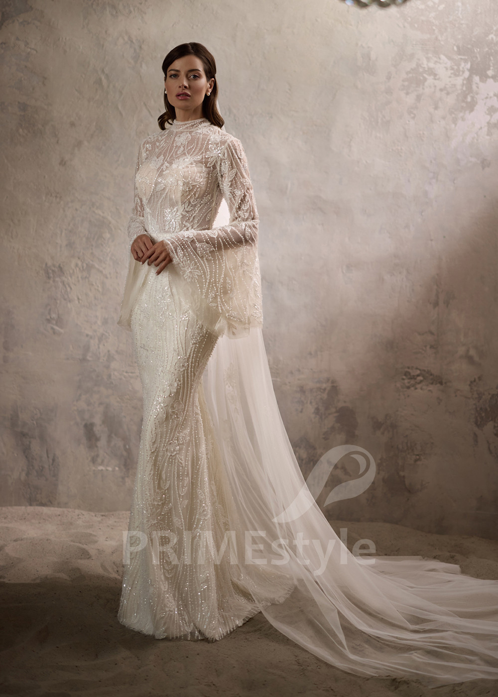 Exkluzívne priliehavé svadobné šaty LC2831