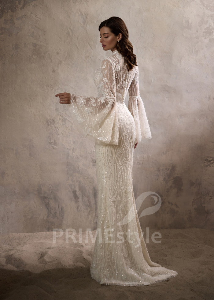 Exkluzívne priliehavé svadobné šaty LC2831