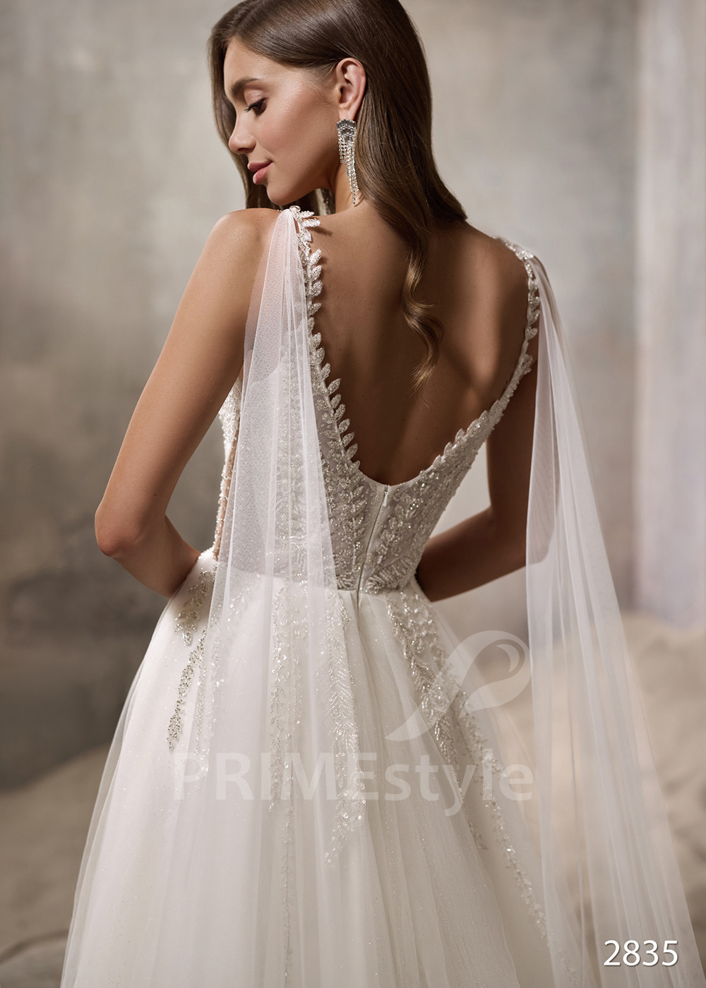 Luxusné svadobné šaty na ramienka LC2835