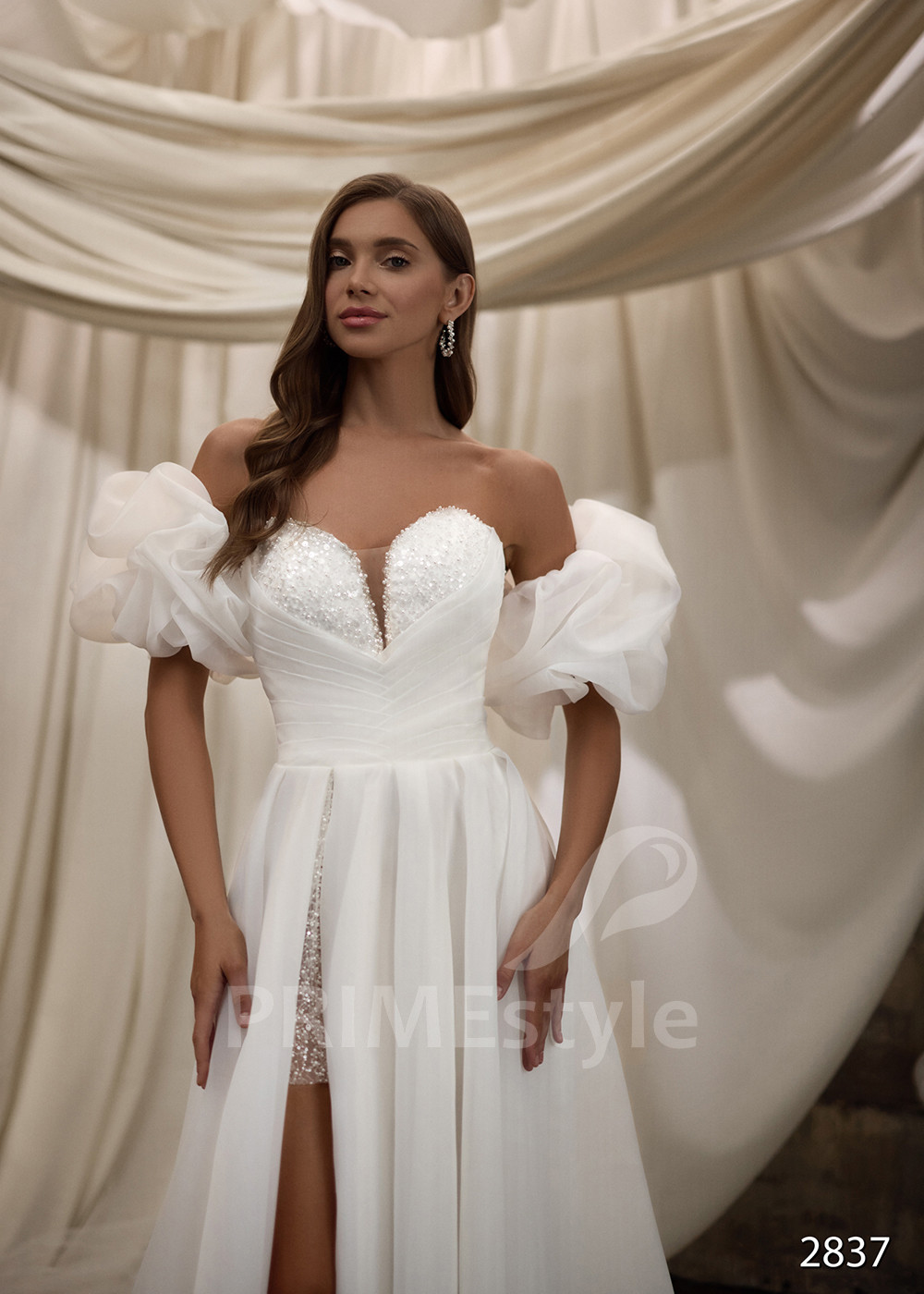 Romantické tylové svadobné šaty LC2837